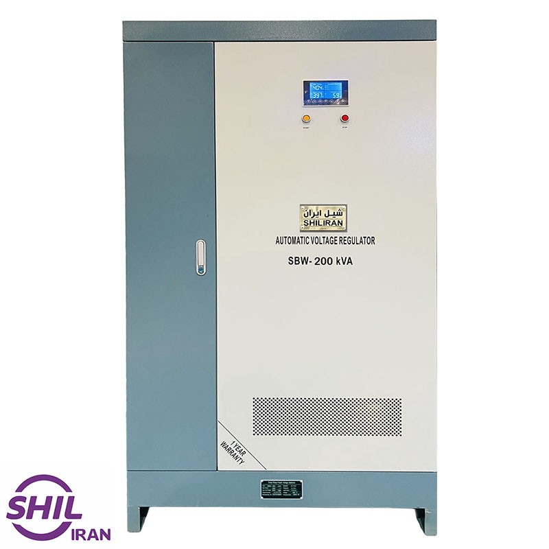 خرید استابلایزر سه فاز دیجیتال سروو موتوری LCD دار 200 کیلو ولت آمپر شیل ایران از شیل ایران